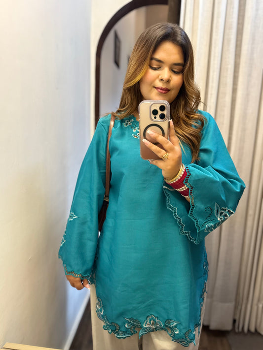 Pakistani Cutwork Farshi Co-ord 🤍