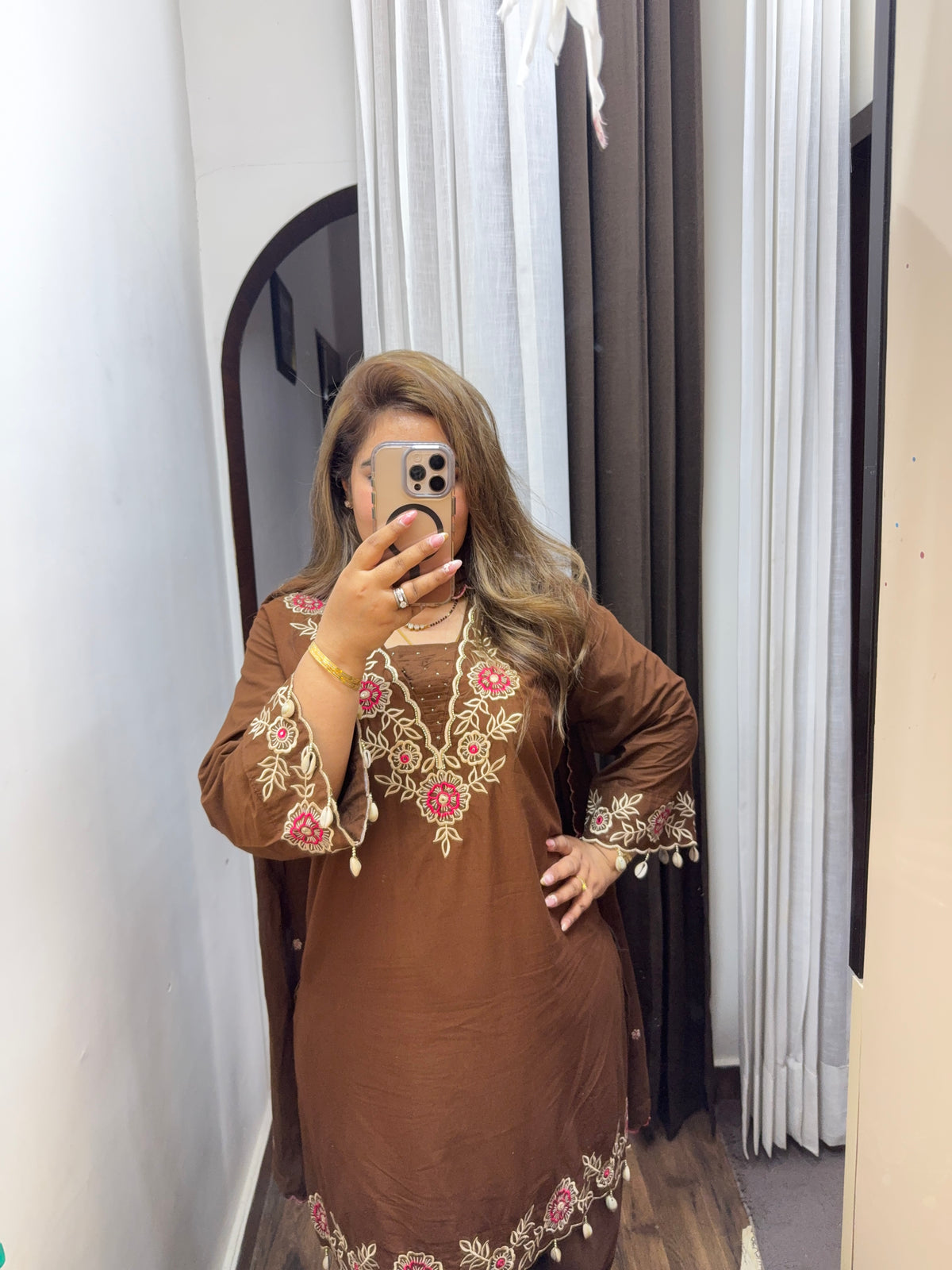SEHAR Pure Cotton Embroidered Suit ✨