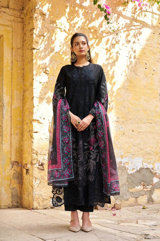 Pakistani Cutwork Designer Suit in Cotton