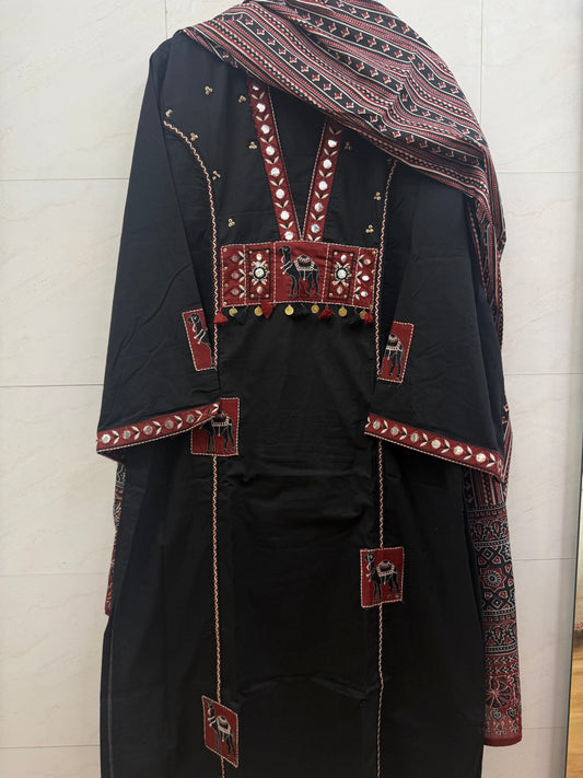 Pure Cotton Tribal Three Piece Suit with Handwork