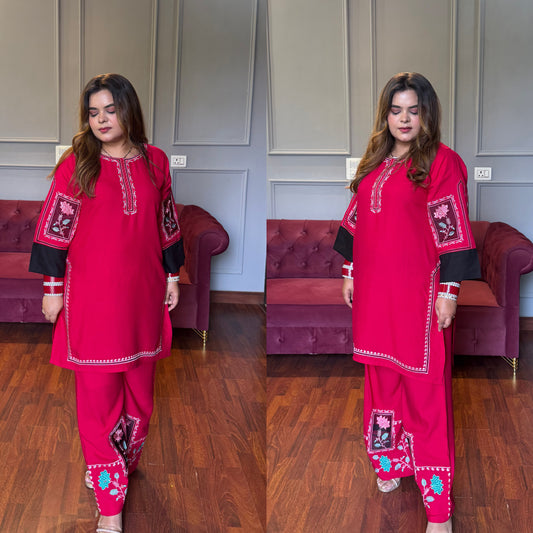Rani Pink Embroidered Co-ord Set