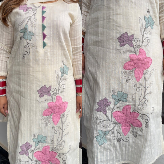 Pure Cotton Floral Embroidered Suit ✨