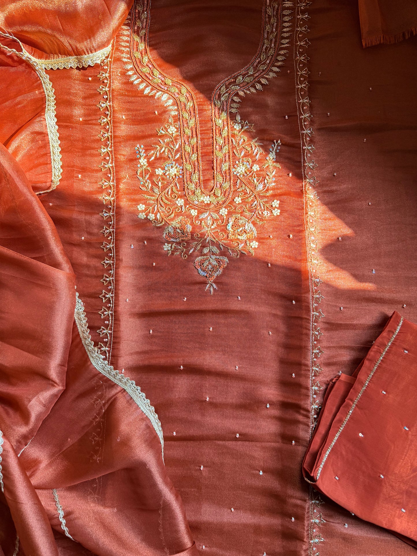 Premium Handwork Shimmer Suit