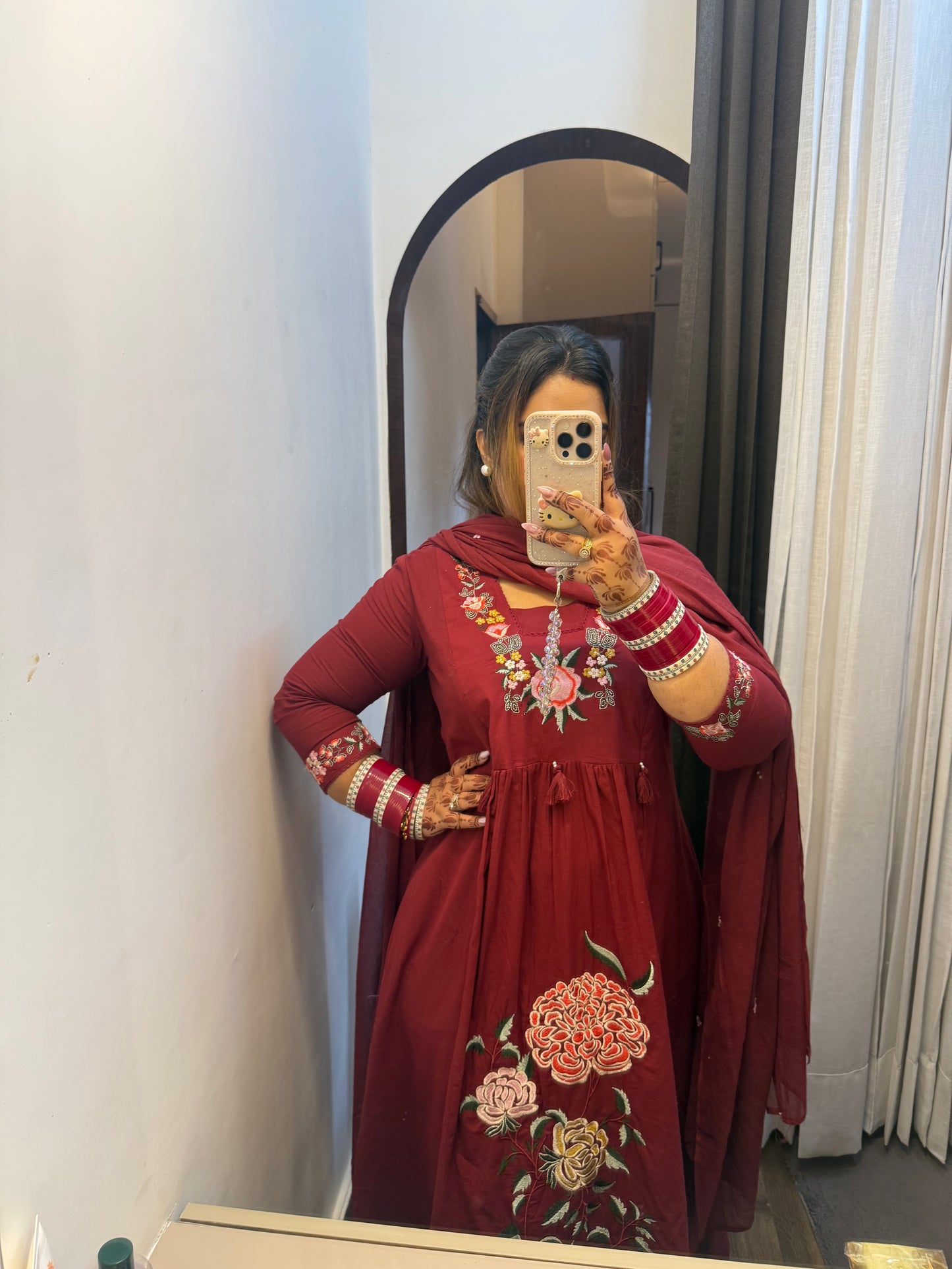 Sia Floral Embroidered Premium Cotton Suit ✨