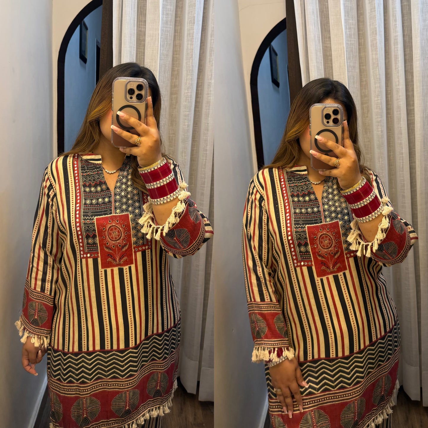 Boho Strips Muslin Co-ord Set