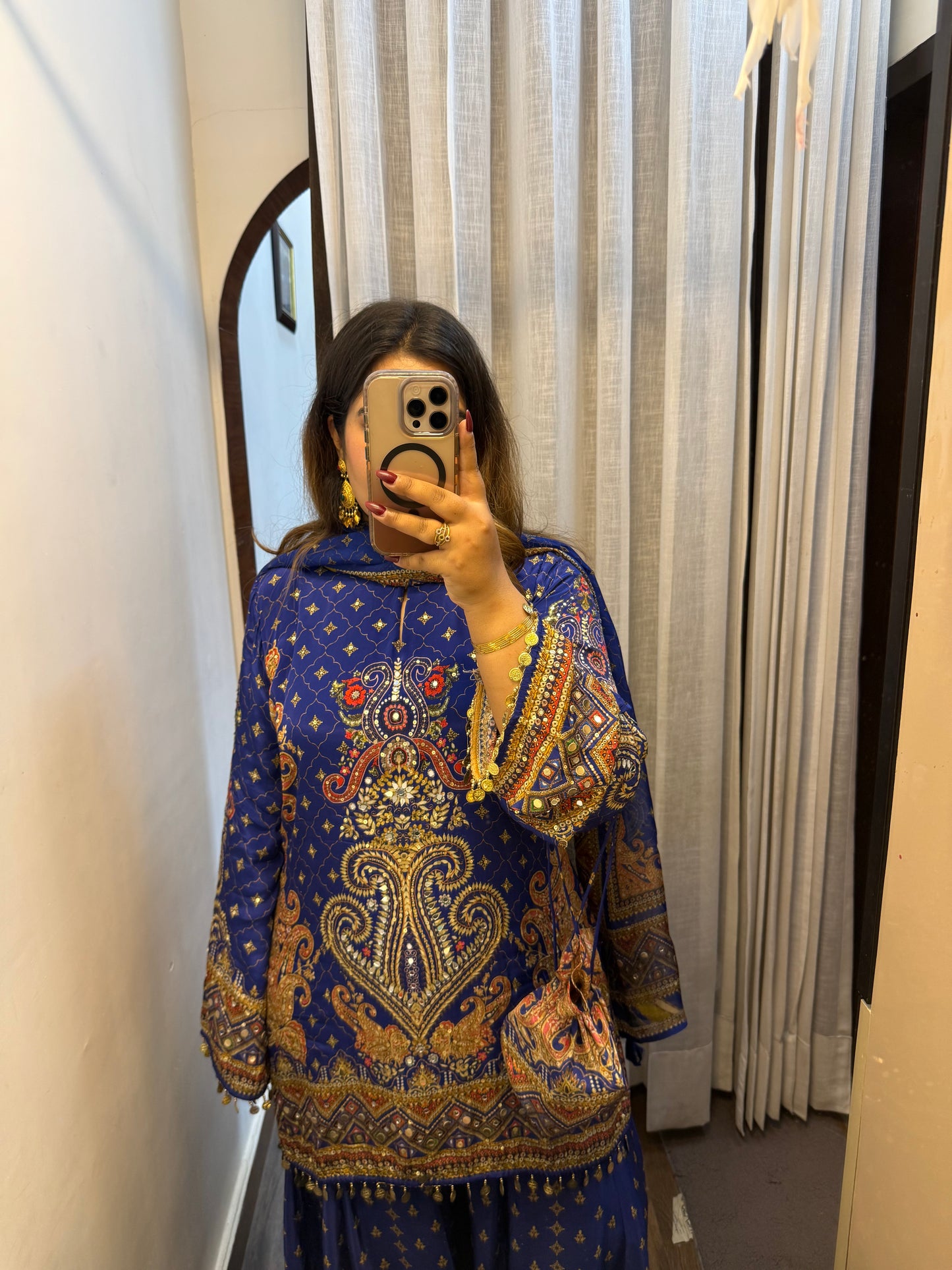 Khwaab Designer Pure Crepe Suit (4 piece set) Prebook(10days)