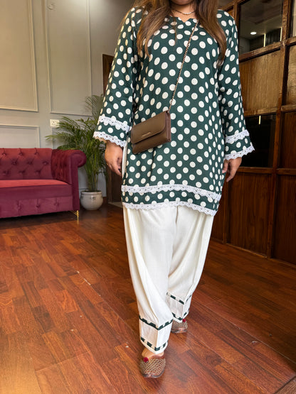 Polka Dots Farshi Salwar - Custom Edit 🌻