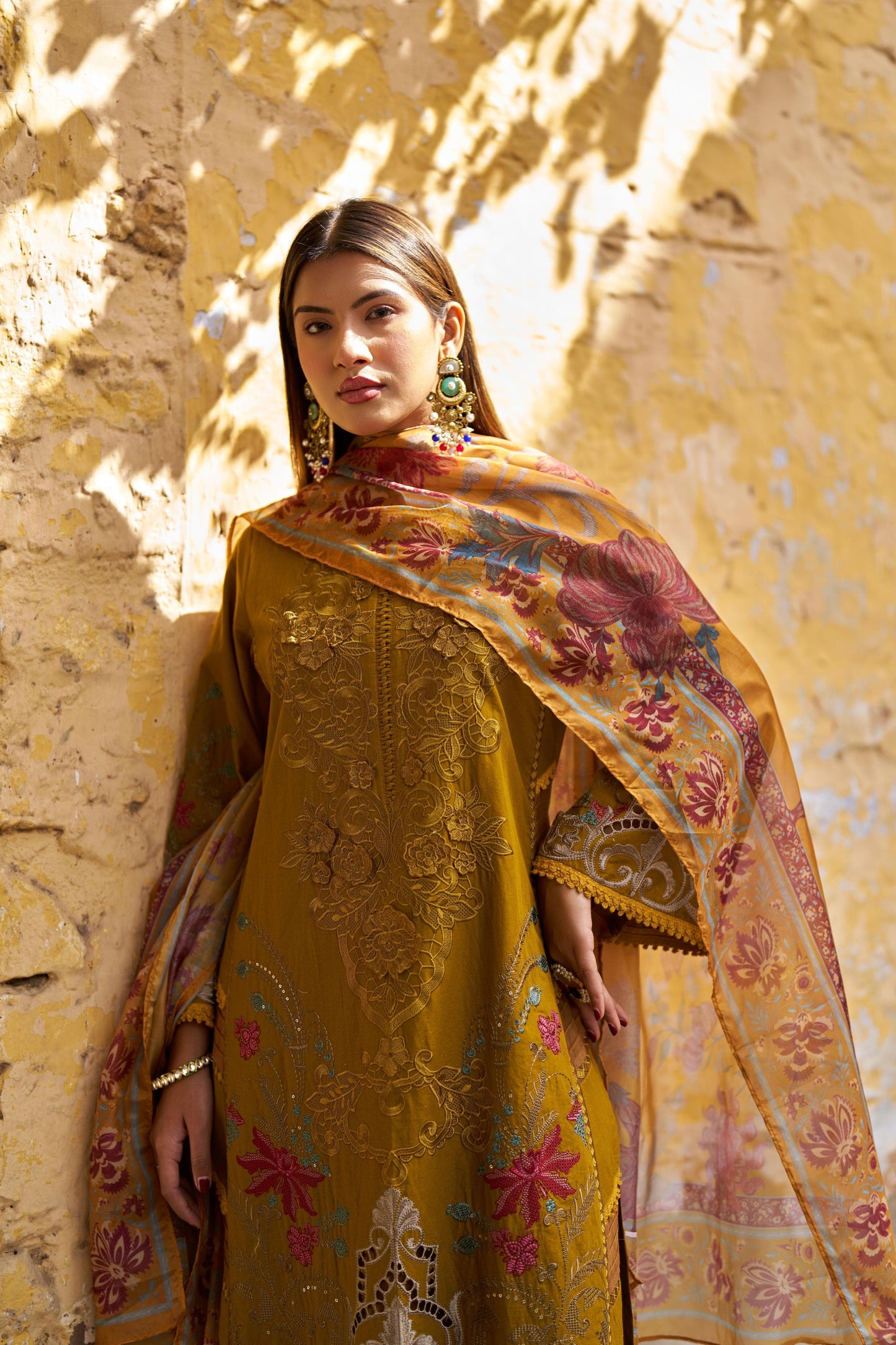 Pakistani Cutwork Designer Suit in Cotton