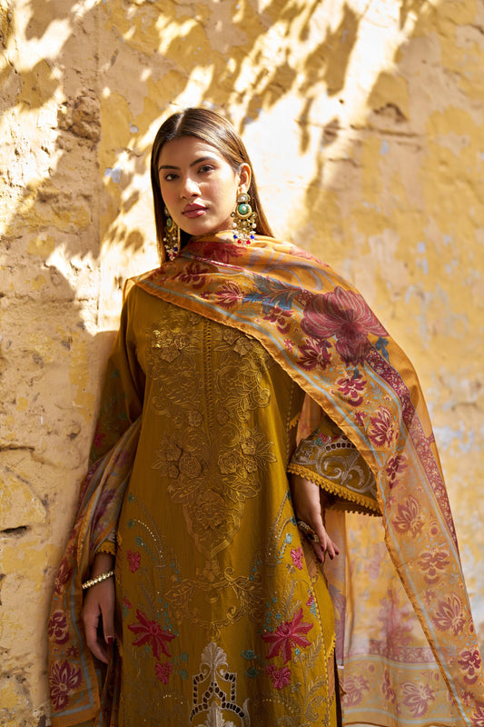 Pakistani Cutwork Designer Suit in Cotton