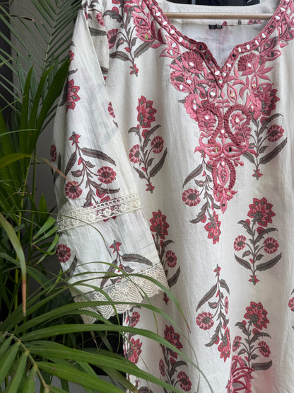 Handblock Printed Pure Cotton Farshi Salwar Suit ✨🌸