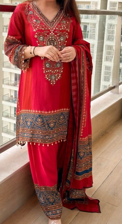 Khubsurat A-line Silk Salwar Suit ✨