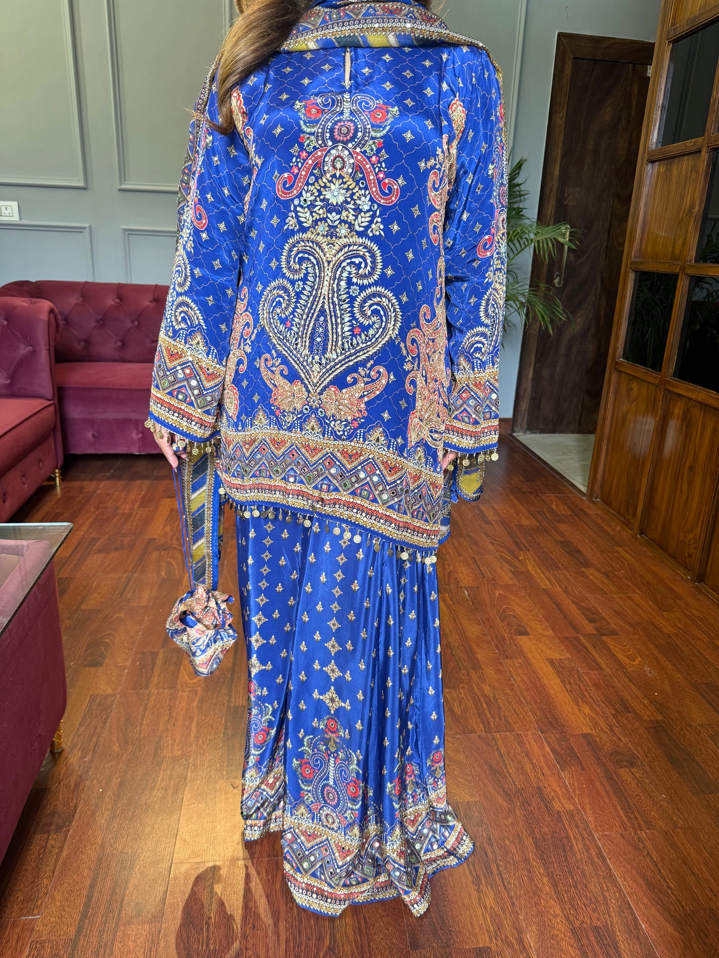 Khwaab Designer Pure Crepe Suit (4 piece set) Prebook(10days)
