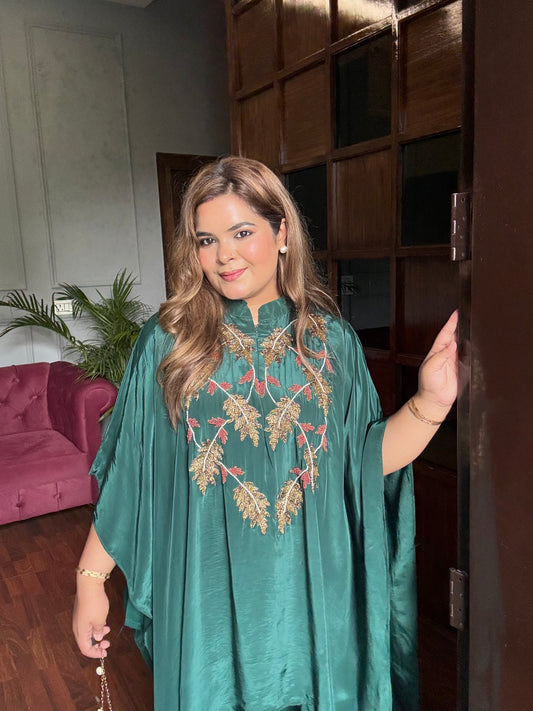 Pure Crepe Designer Kaftan Set with Handwork ✨