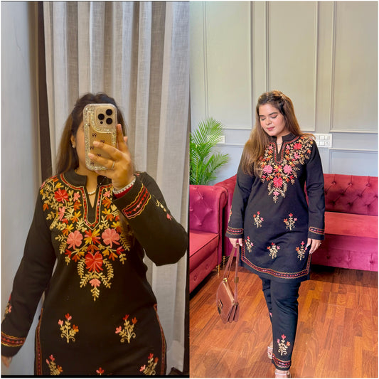 Woollen Embroidered Co-ord Set