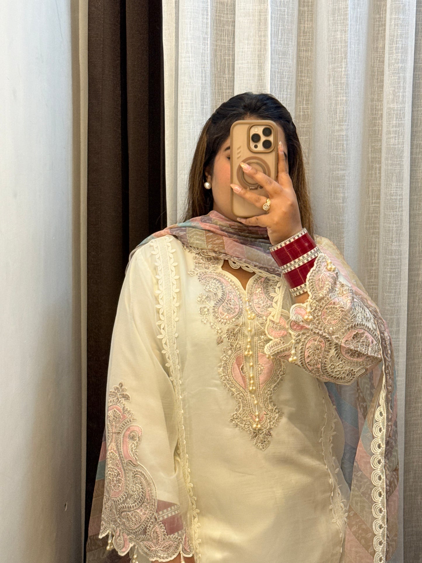 Designer Premium Pakistani Suit With Beautiful Multi Coloured Duppata