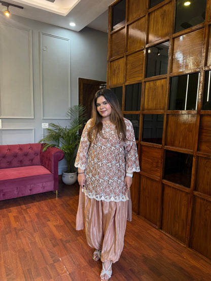 Soft Brown Crochet Suit