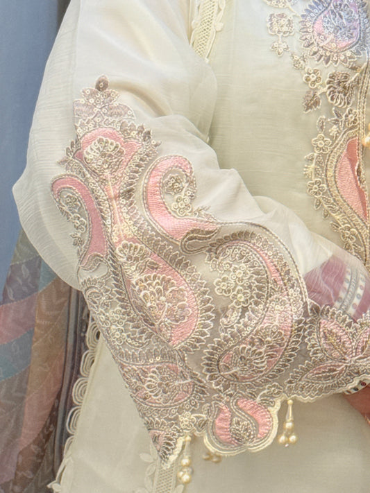 Designer Premium Pakistani Suit With Beautiful Multi Coloured Duppata