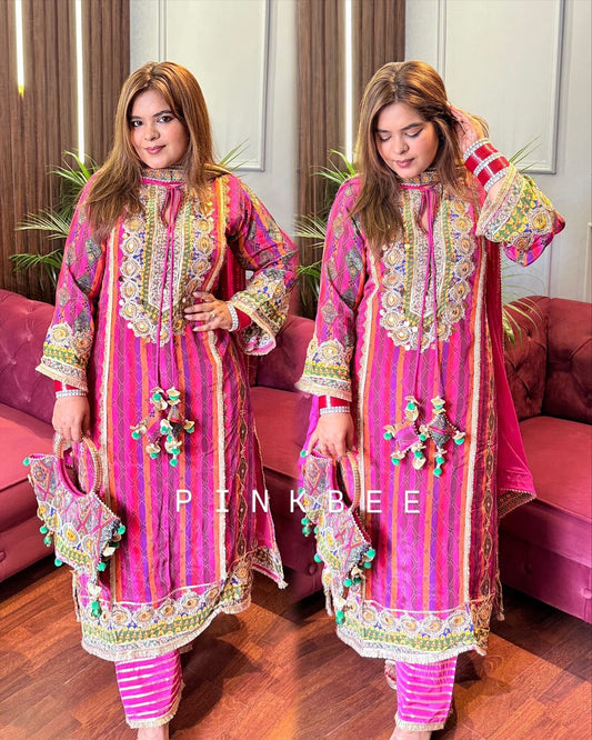 Designer Bestseller Gulabo Crepe Suit with Bag ✨