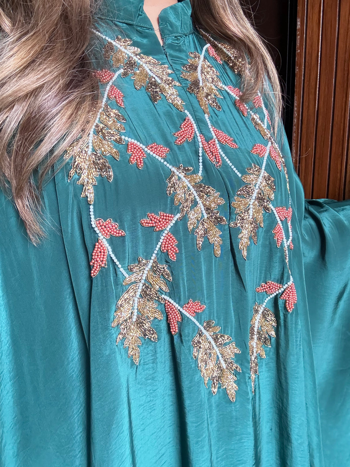 Pure Crepe Designer Kaftan Set with Handwork ✨