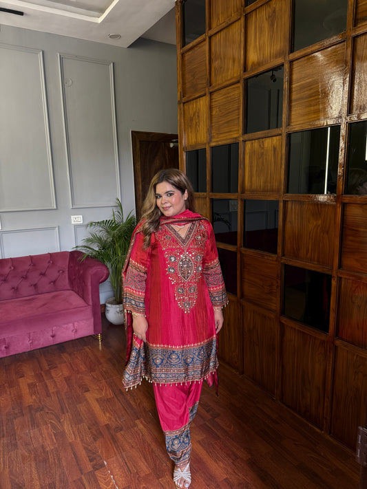 Khubsurat A-line Silk Salwar Suit ✨