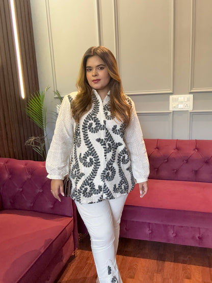 Cotton Jute Designer Co-ord Set