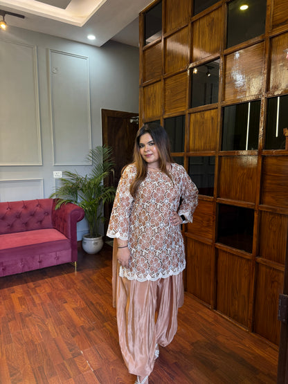 Soft Brown Crochet Suit