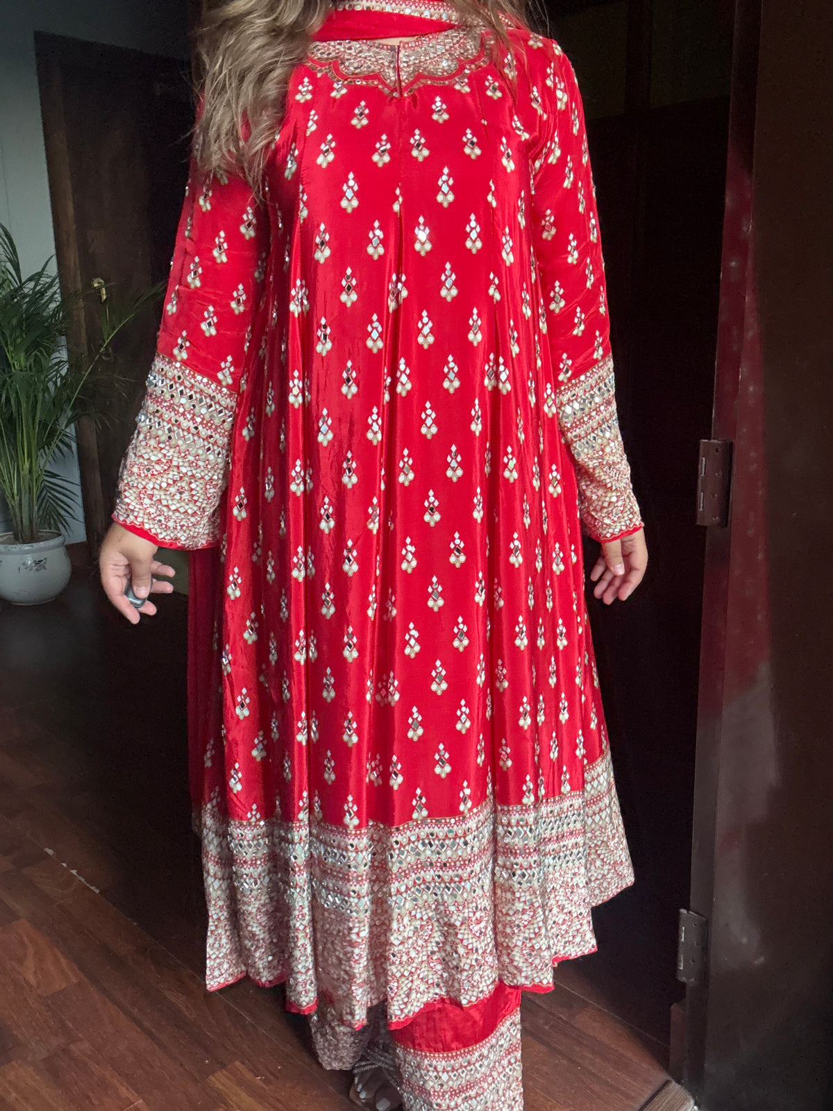 Maharani Designer Pure Crepe Anarkali Suit With Handwork ✨ (best seller)