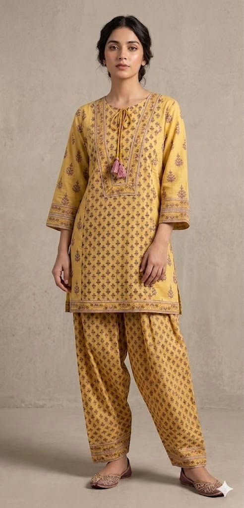 Farshi Salwar In Printed Cotton Fabric 🌻