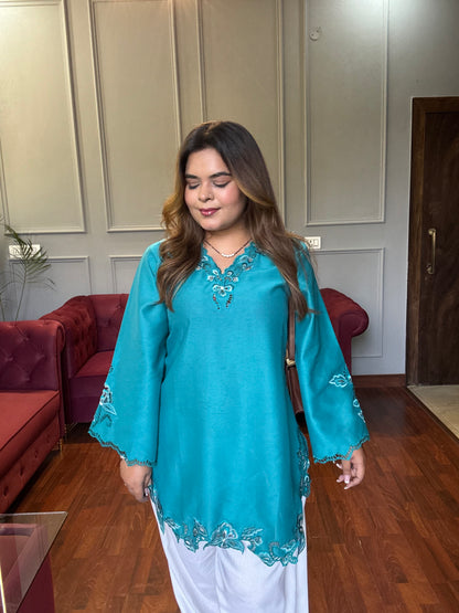 Pakistani Cutwork Farshi Co-ord 🤍