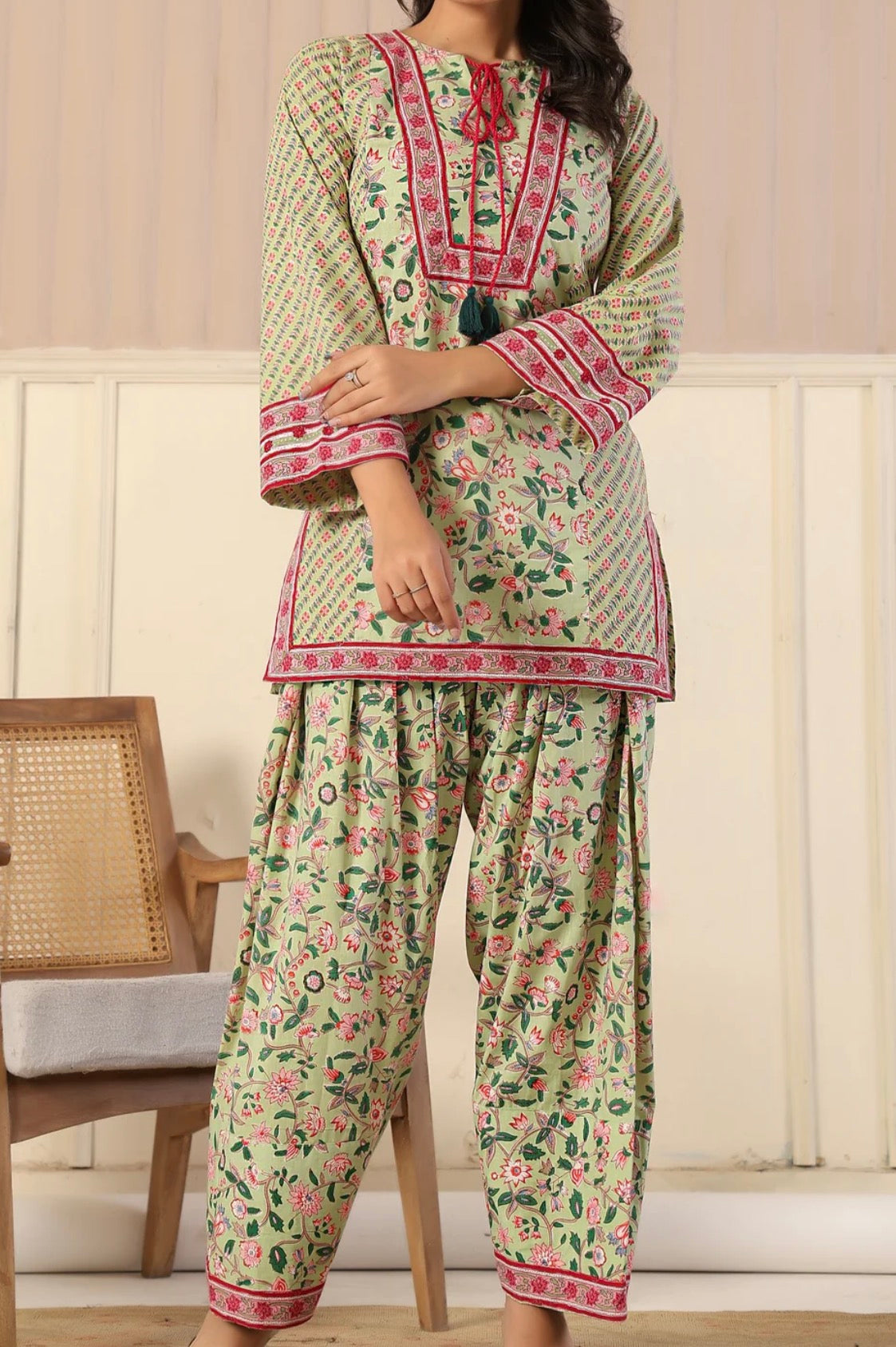 Farshi Salwar In Printed Cotton Fabric 🌻