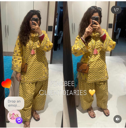 Farshi Salwar In Printed Cotton Fabric 🌻