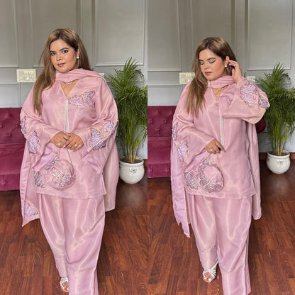 Butterfly Farshi Salwar Suit With Bag ✨🫧🦋