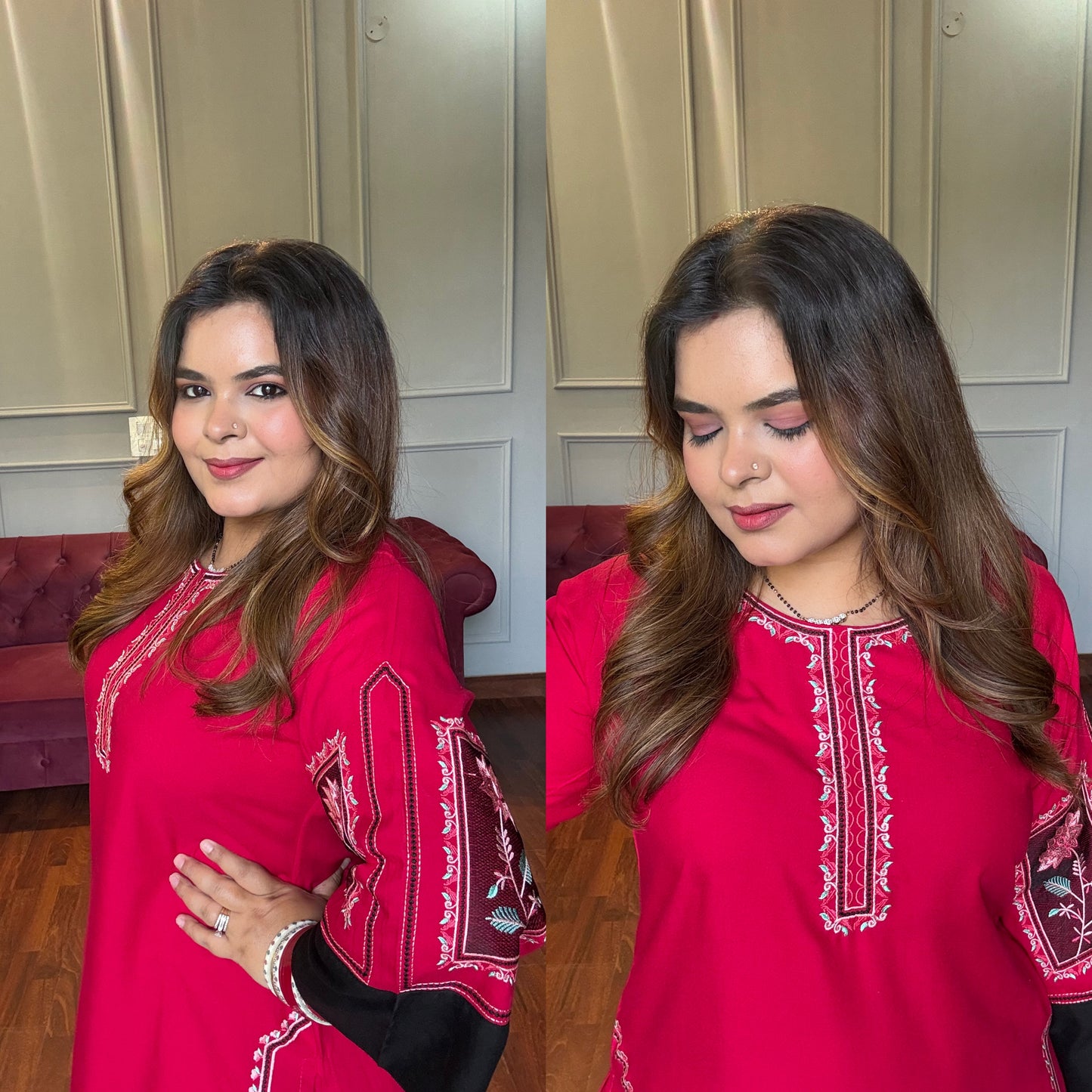 Rani Pink Embroidered Co-ord Set