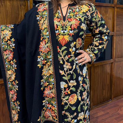 Mehar 2.0 Woollen Suit With Shawl