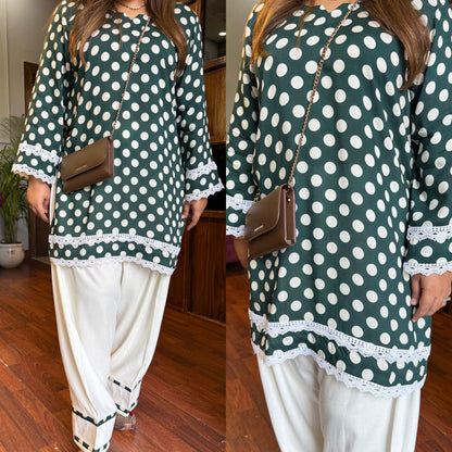 Polka Dots Farshi Salwar - Custom Edit 🌻