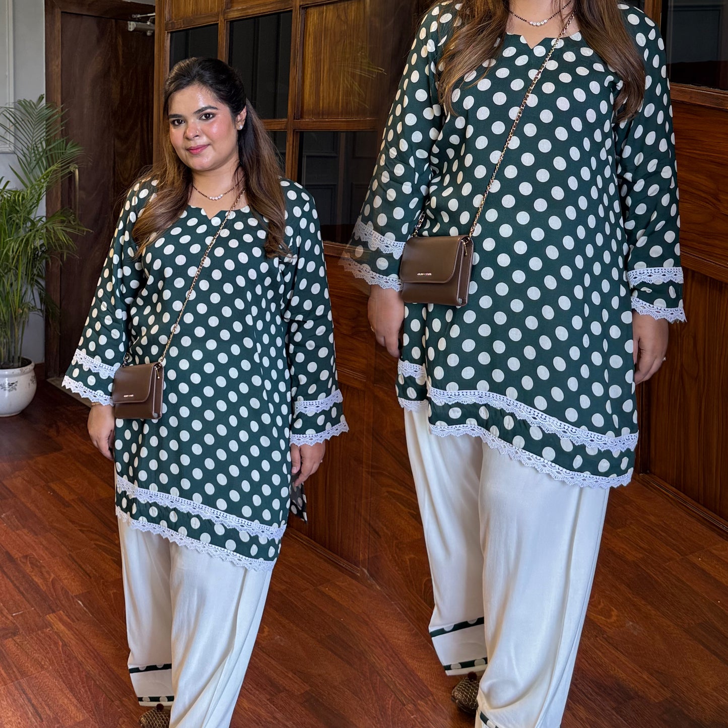 Polka Dots Farshi Salwar - Custom Edit 🌻