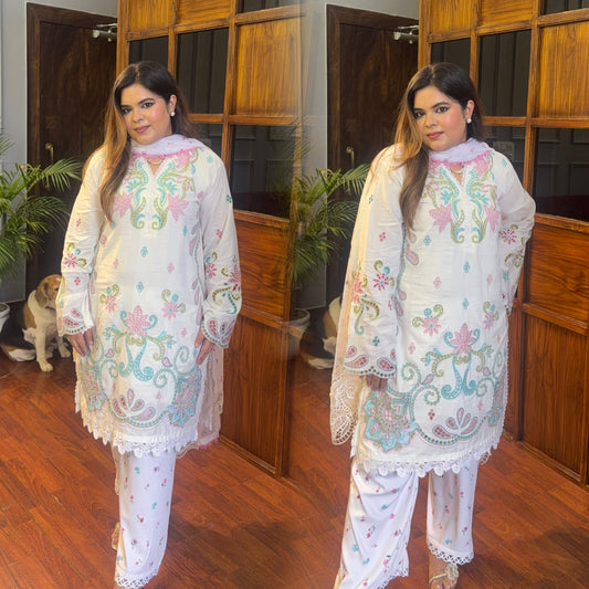 Designer Pakistani Cutwork Suit ✨