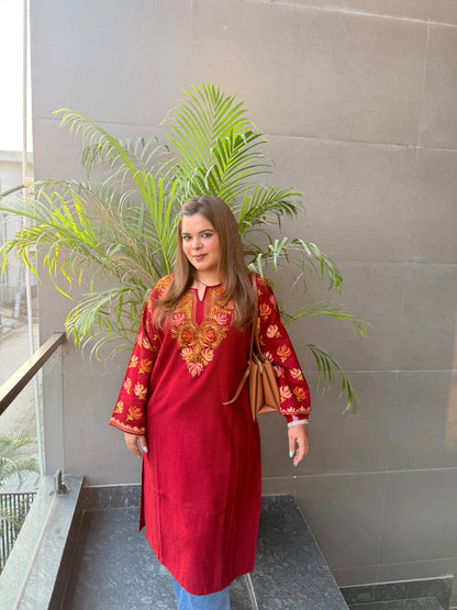 Premium Kashmiri Aari Work Phiran Kurta