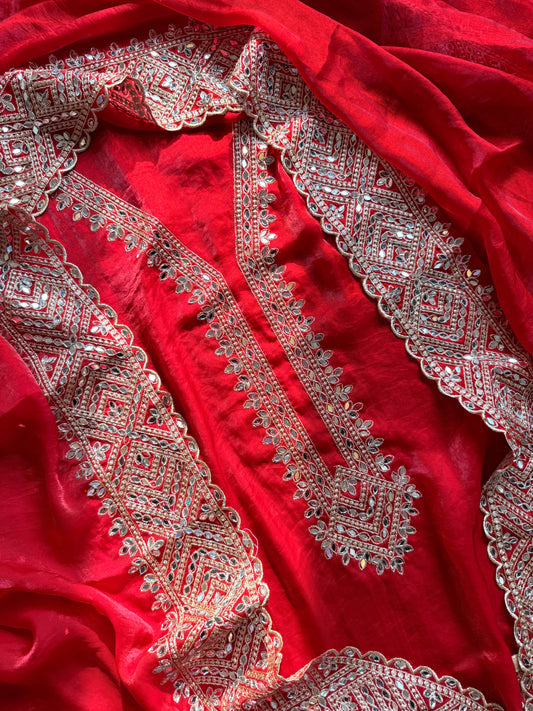 Mirror Gajji Silk Suit