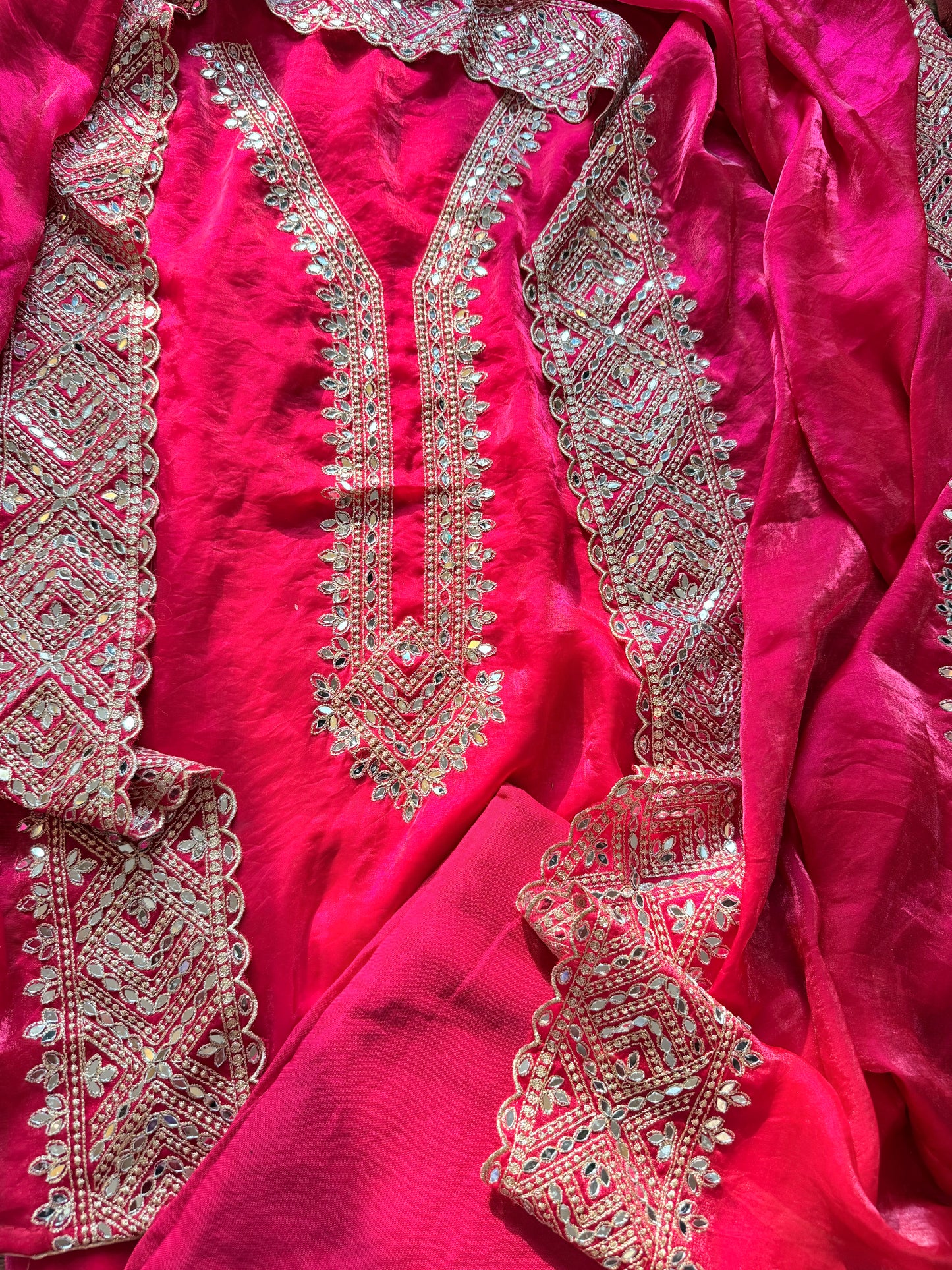 Mirror Gajji Silk Suit