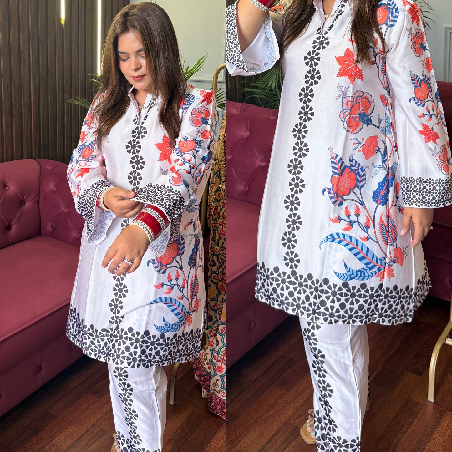 Printed Co-ord Set In Crepe