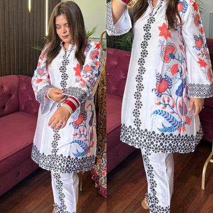 Printed Co-ord Set In Crepe