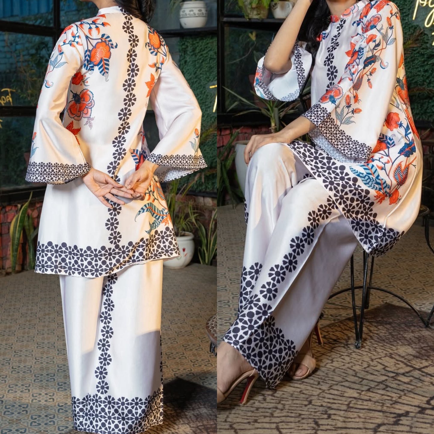 Printed Co-ord Set In Crepe