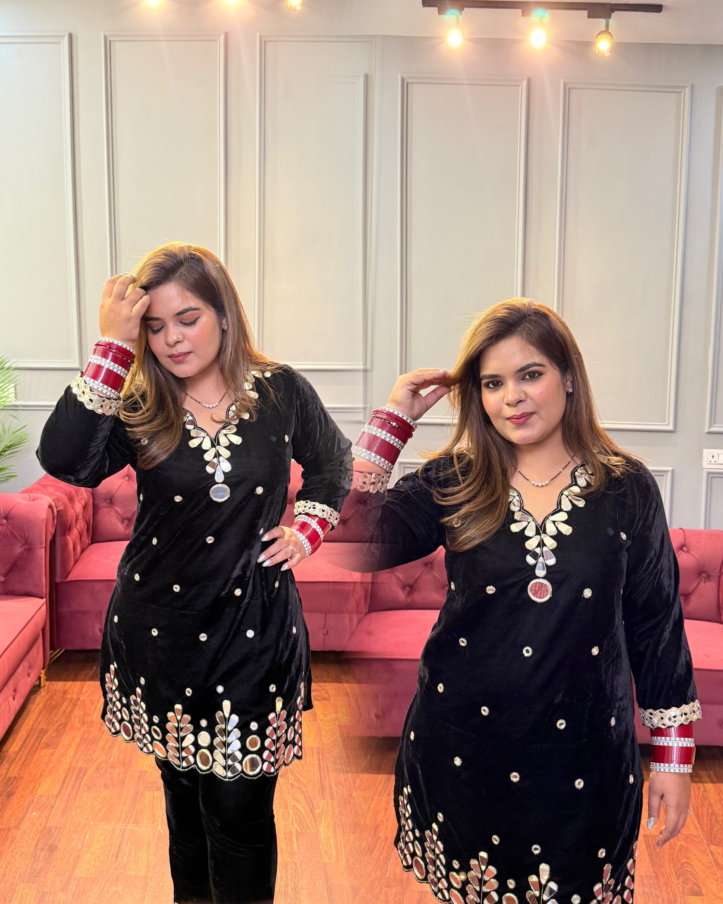 Black Mirror Velvet Co-ord Set