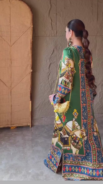 Designer Pure Crepe Long Phiran Dress ✨