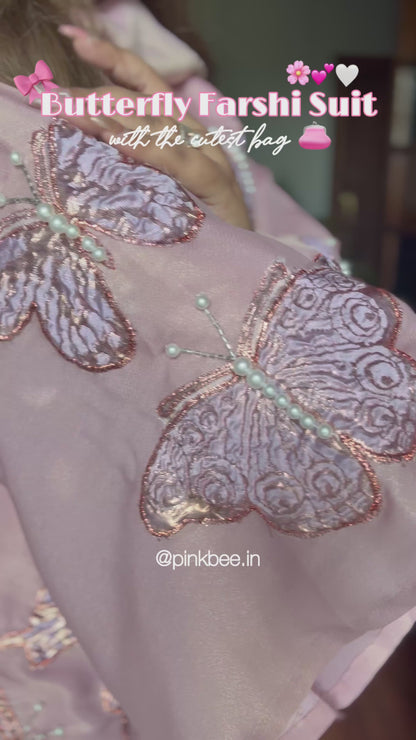 Butterfly Farshi Salwar Suit With Bag ✨🫧🦋